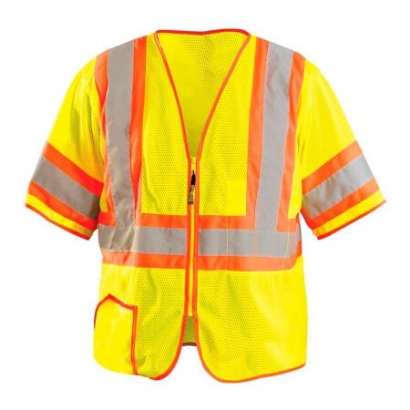Occunomix OccuNomix Class 3 Classic Mesh Half Sleeve Vest, Class 3, Hi-Vis Yellow, 2XL, LUX-HSCLC3Z-Y2X LUX-HSCLC3Z-Y2X